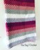 Granny Stripe Crochet Blanket with Crab Stitch Border