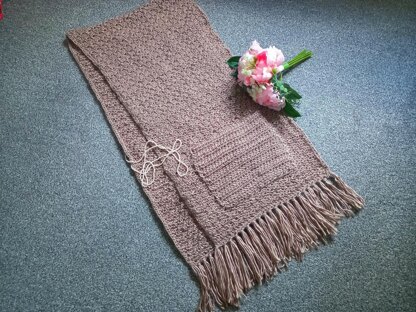 Crochet Harvest Moon Pocket Shawl Pattern