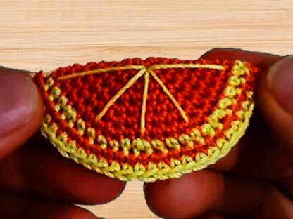 A Crochet Orange Hair Clip