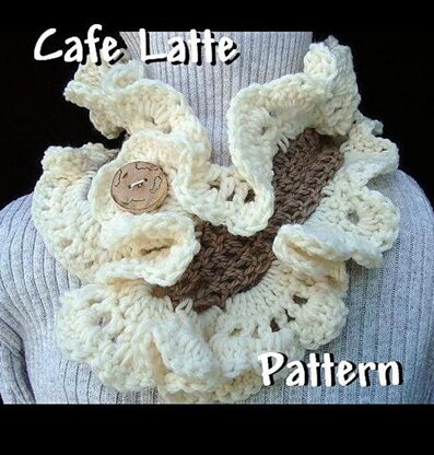 Cafe Latte Ruffled Cowl | Crochet Pattern by Ashton11