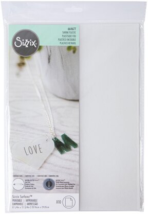 Sizzix Surfacez Shrink Plastic 8.5"X11" 10/Pkg - Printable
