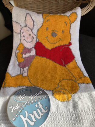 Pooh and Piglet baby blanket