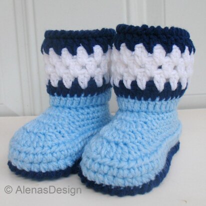 Crochet Blue Toddler Booties