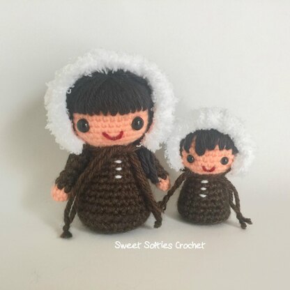 Inuit Kokeshi Mama & Baby Amigurumi