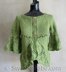 #119 Eyelets and Lace Curved Hem Cardigan