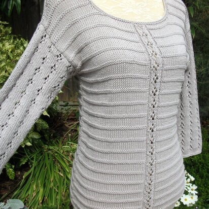 Sweater with Alternating Ridge Pattern