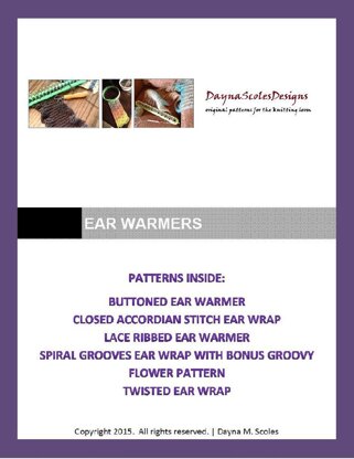 Ear Warmers eBook - 5 loom knit patterns