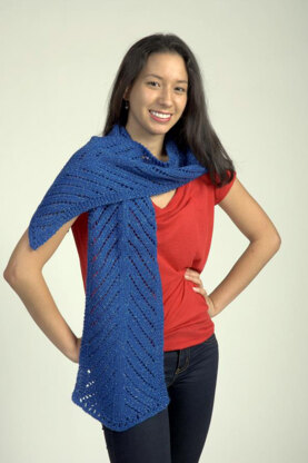 Two Directional Eyelet Scarf in Plymouth Yarn Holiday Lights - 2297 - Downloadable PDF