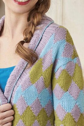 Diamond Intarsia Cardigan