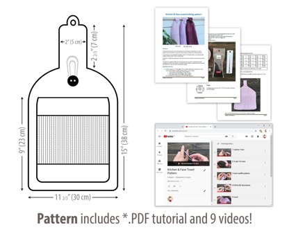 Knitted Hanging Kitchen Towel