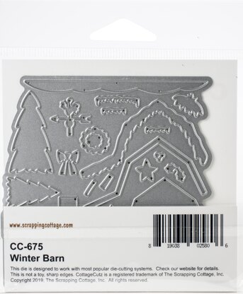 CottageCutz Dies - Winter Barn, 3.1"X2.5"
