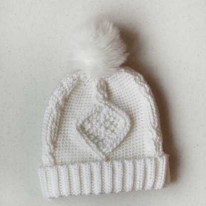 Deserai Diamond Cable Crochet Hat