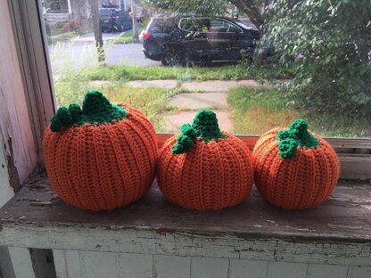 Stuffed Pumpkin Trio