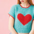 Heart Sweater - Jumper Knitting Pattern For Women in Debbie Bliss Nell by Debbie Bliss