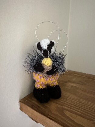 Mini Badgers Eating Ice Cream - Ferrero Rocher/Lindor Chocolate Cover/Stuffed Hanging Decoration/Toy
