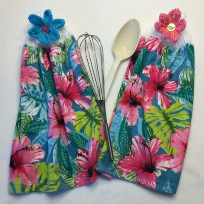 Tropical Flowered Hand Towel