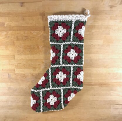 Granny Square Christmas Stocking