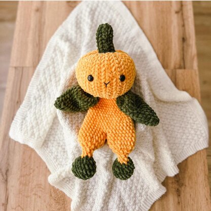 Lovey pumpkin snuggler crochet pattern, halloween gift PDF