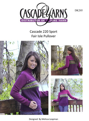 Fair Isle Pullover in Cascade 220 Sport - DK205