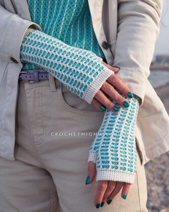 Kaleidoscope Fingerless Mittens