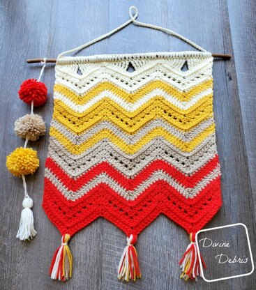 Colorful Chevrons Wall Hanging