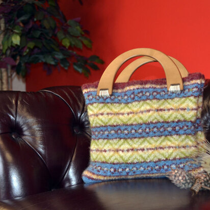 Trees in Water Felted Bag in Universal Yarn Deluxe Chunky