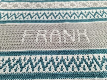 Personalised mosaic crochet blanket, any name!