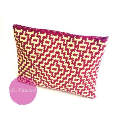 Lattice Tapestry Crochet Clutch