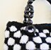 Large black and white textured bag