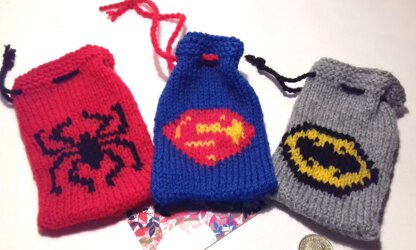 Batman, superman and spiderman gift bags