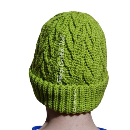 Foliage crochet hat