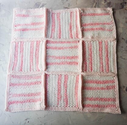 Gentle Stripes and Textures Baby Blanket