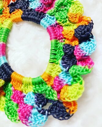 Neon Flowers Scrunchie