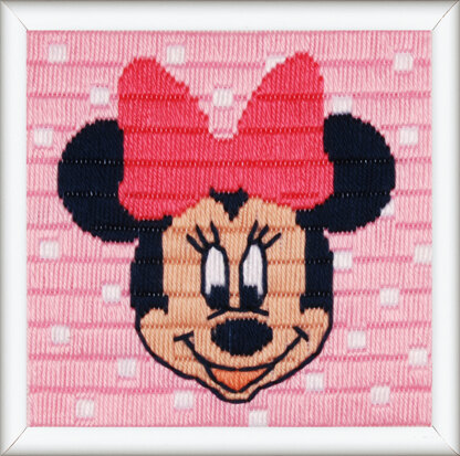 Vervaco Disney - Minnie Mouse Long Stitch Cushion Kit - 25 x 25cm / 10" x 10"