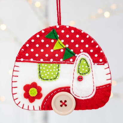 Vintage Caravan Felt Ornament