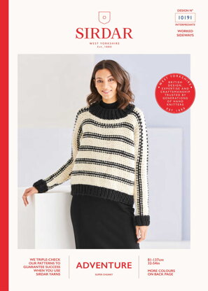 Striped Sweater in Sirdar Adventure - 10191 - Downloadable PDF