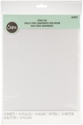 Sizzix Stencil Film 8.5"X11" 10/Pkg - 569198