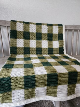 Modern Gingham Throw #6