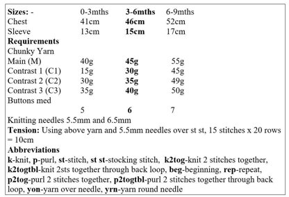 Chunky Baby Cardigan Knitting Pattern #696