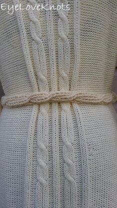 Cabled Cardigan Sash