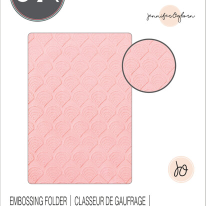 Sizzix Multi-Level Textured Impressions Embossing Folder Fan Tiles by Jennifer Ogborn