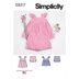 Simplicity Babies' Dress, Top and Shorts S9317 - Paper Pattern, Size A (XXS-XS-S-M)