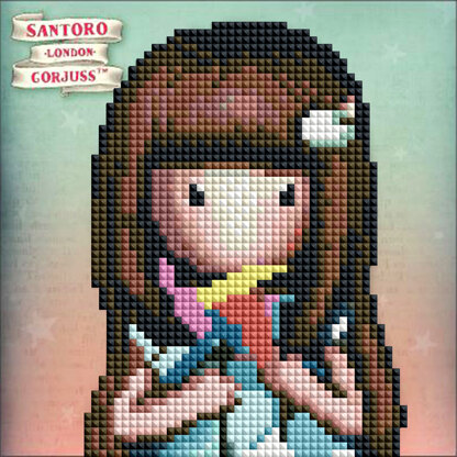 Vervaco Gorjuss Diamond Painting Greeting Card Cross Stitch Kit - 18 x 18 cm - PN-0194296