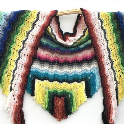 Serape Ripple Shawl