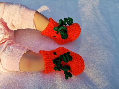 Pumpkin Baby Booties