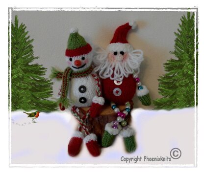 Santa and snowman bead legs
