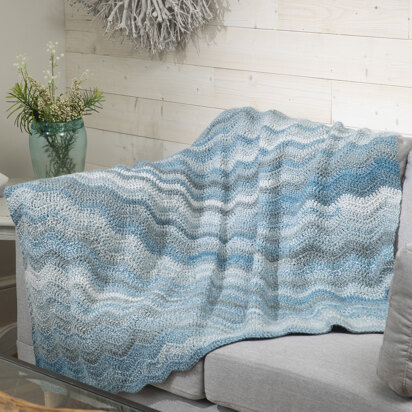 Radiant Ripple Afghan Throw in Premier Yarns Puzzle - Downloadable PDF