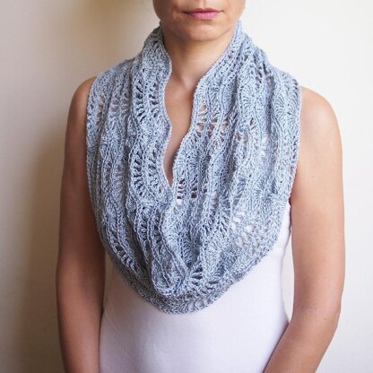 Silver waves loop scarf, shrug, cowl, cape