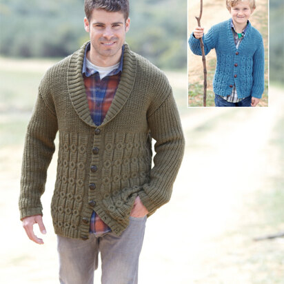 Man's and Boy's Cardigans in Sirdar Country Style DK - 7123 - Downloadable PDF - knitting pattern