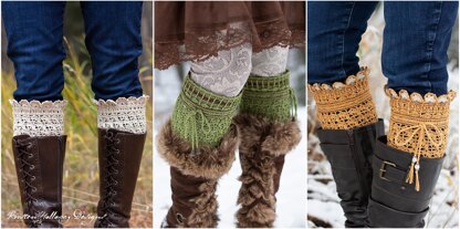 Pumpkin Spice Vintage Lace Boot Cuffs